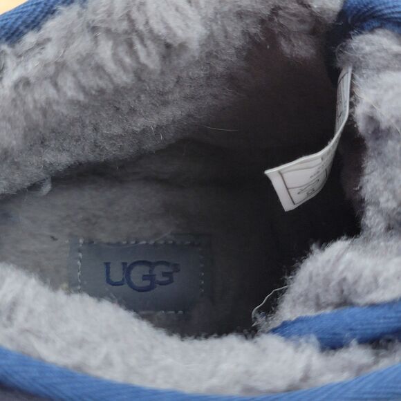 UGG Men’s Sz 11 M 3236 Neumel Suede Blue Chukka Round Toe Boots Shearling Lined main image 9